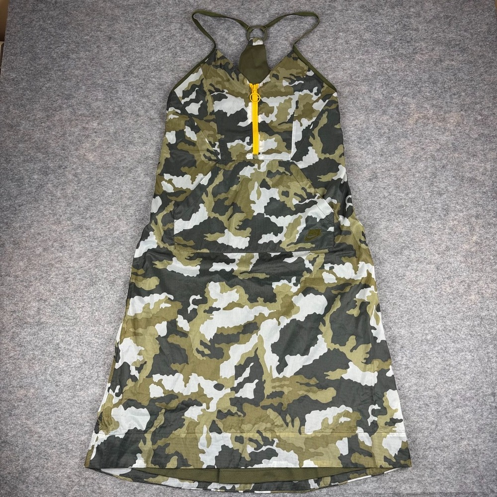 Nike Sportswear‎ Camo Camouflage Dress Front Zip Polyester Womens XS